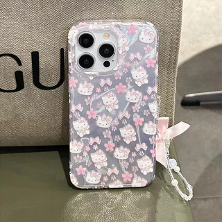 อินเทรนด์ผีเสื้อ Hello Kitty Sakura สําหรับ Honor 400 สมาร์ท X9D X7D X9C X8C X5C X7C X6C 200 90 สมาร์ท X8B X7 X8 X8B X7B X6B X6B X6B X6B Lite X5B Plus 4G ฝาครอบโทรศัพท์