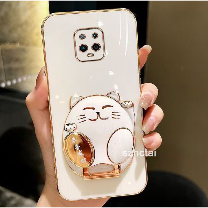 เคสโทรศัพท์ redmi note 9 pro note 9s เคสโทรศัพท์ เคสโทรศัพท์พร้อมขาตั้งแมวกวัก Gong Xi Fa Cai