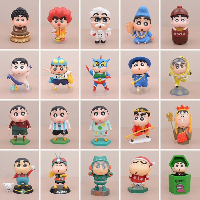 โมเดลฟิกเกอร์ การ์ตูนชินจัง Nohara Shinnosuke McDonald's Jigong Superman แฮนด์เมด