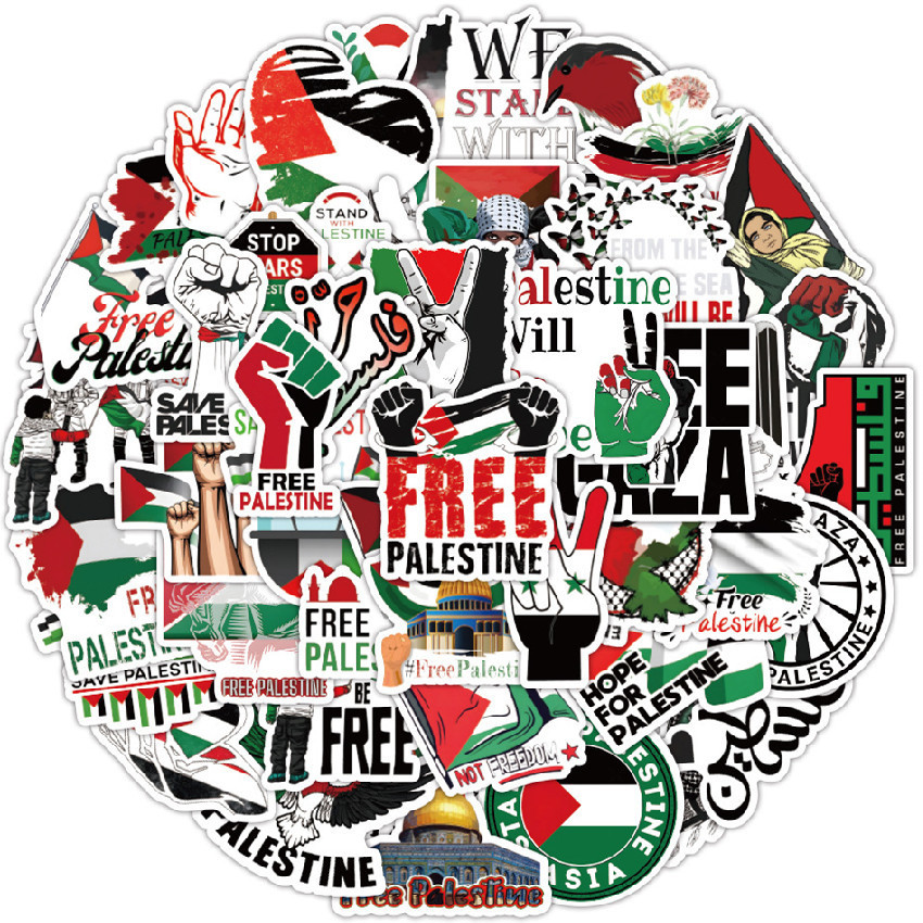 50Pcs/Set ❉ Free Palestine Free Gaza Series 02 Stickers ❉ Waterproof DIY Fashion Decals Doodle Stickers
