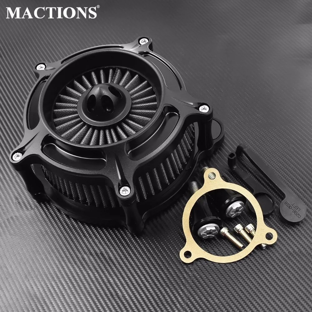 BB Motorcycle Turbine Spike Air Cleaner Intake Filter For Harley Touring Street Glide Road Glide Road King 2017-2018 Sof