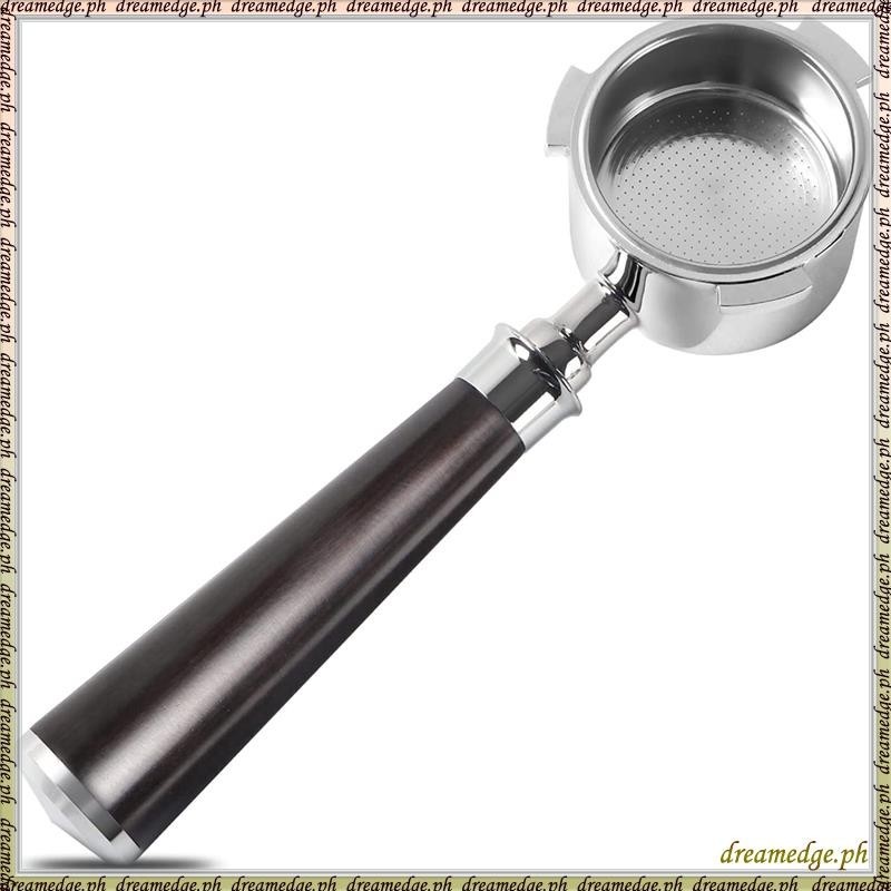 [SKG] 51mm Portafilter 3 Ears, Stainless Steel,51mm Bottomless Portafilter with Wood Handle and Filt