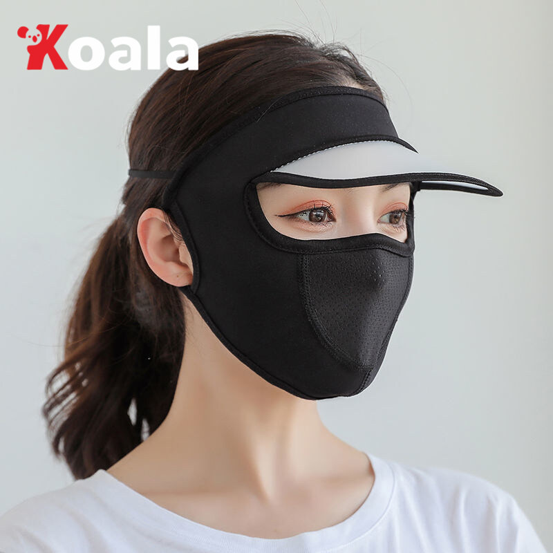 KOALA ป้องกันแสงแดดหน้ากากเลนส์ใหม่ที่ถอดออกได้หญิงฤดูใบไม้ผลิและฤดูร้อนม่านบังแดดป้องกันรังสีอัลตราไวโอเลตขี่จักรยานกั