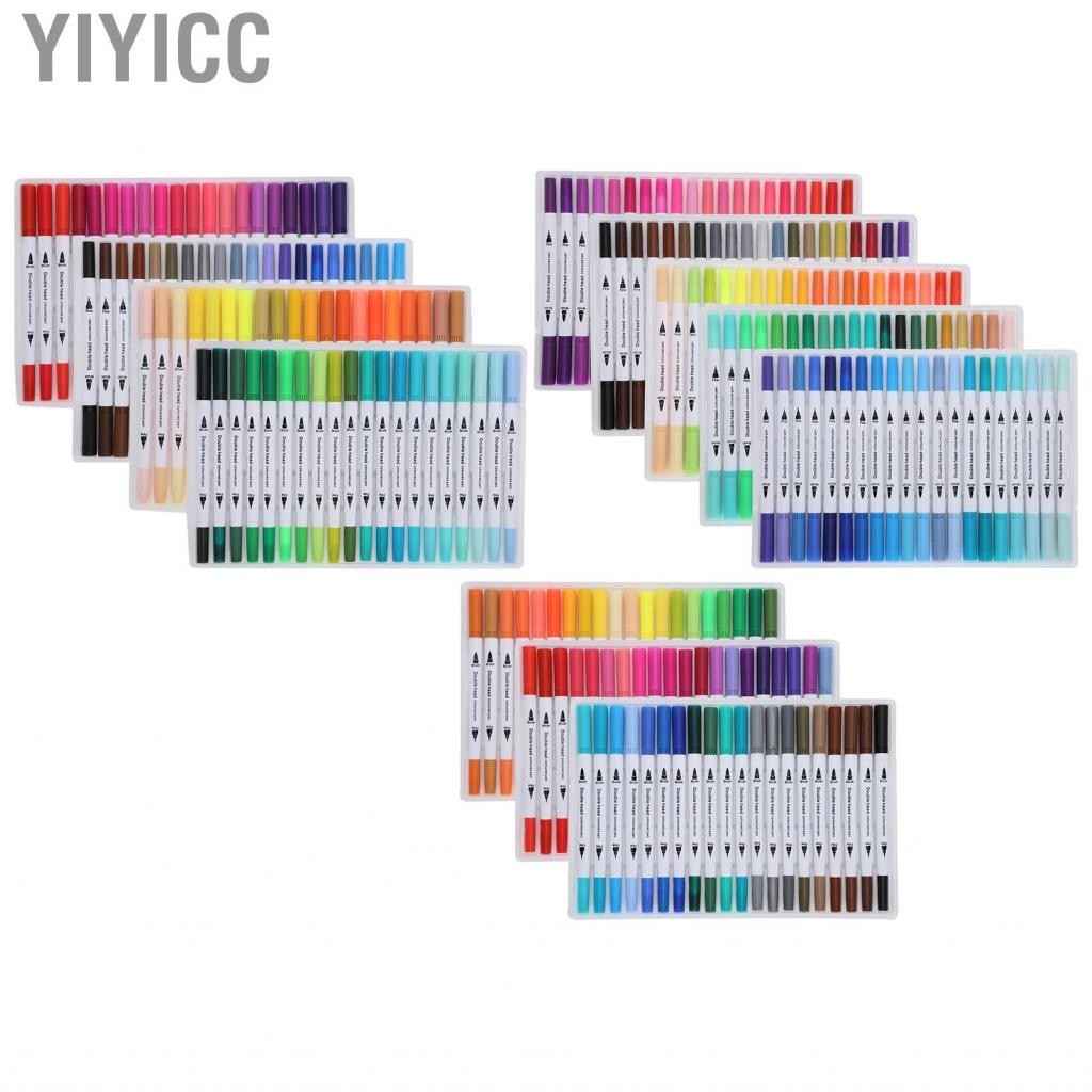 Yiyicc Tip Markers  Easy To Color Dual Brush Painting Watercolor Fine Liner for Professional Adult