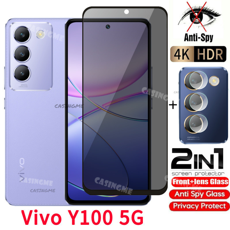Vivo Y100 5G 2024 ฟิล์มกระจกนิรภัยกันรอยหน้าจอ ป้องกันการแอบมอง เพื่อความเป็นส่วนตัว สําหรับ Vivo Y100 Y 100 100Y VivoY100 5G 2024