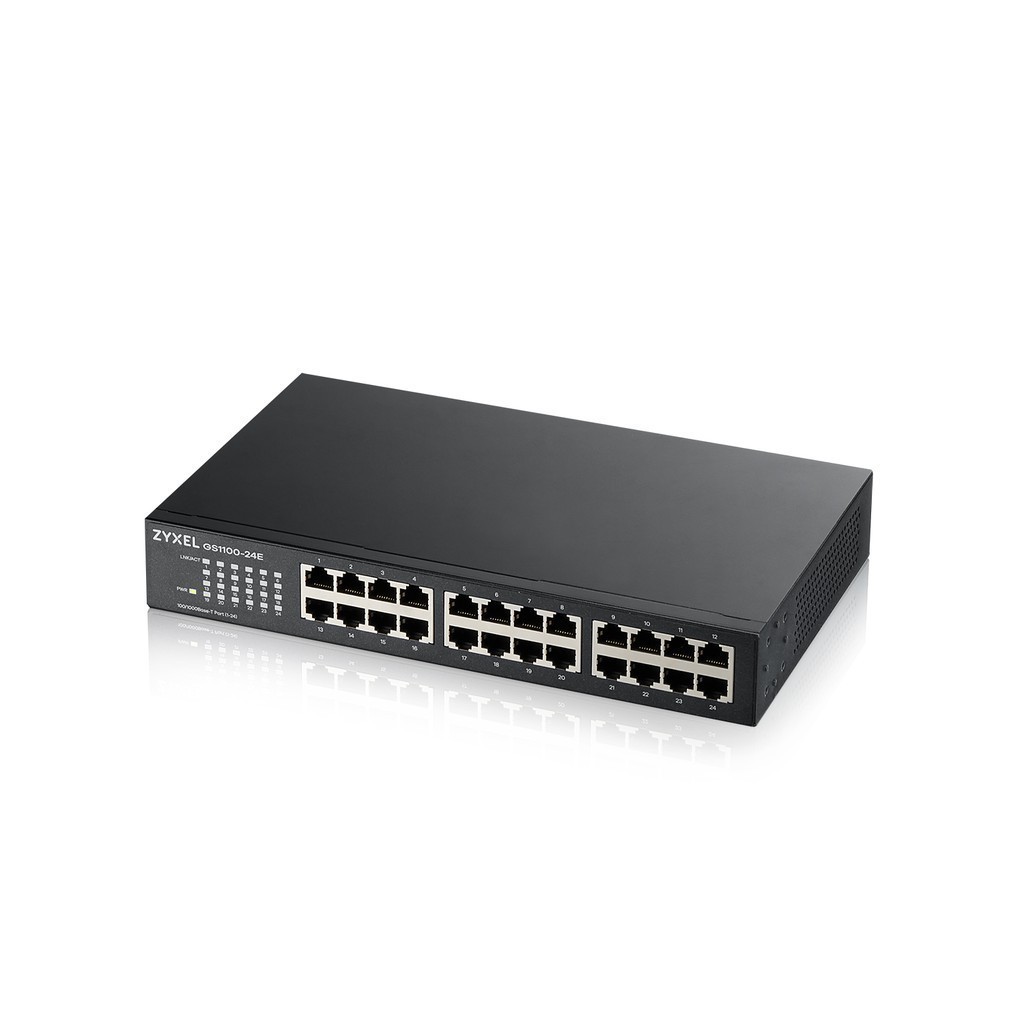 ZYXEL GS1100-24E 24 พอร์ต GbE Unmanaged Desktop Switch สวิตซ์