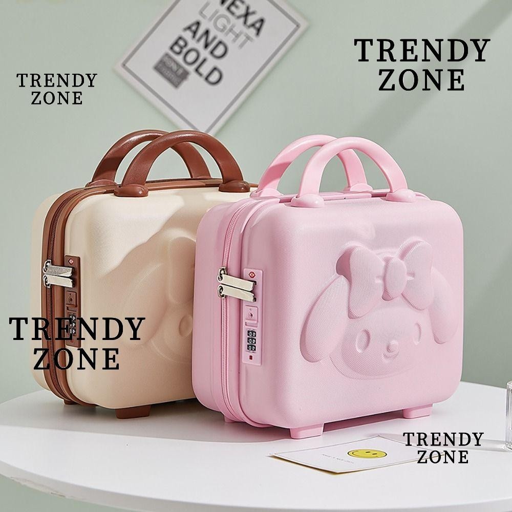 Trendyzone กระเป๋าเดินทาง ลายการ์ตูนคิตตี้ กันน้ํา แบบพกพา 14 นิ้ว สําหรับผู้หญิง 1 ชิ้น