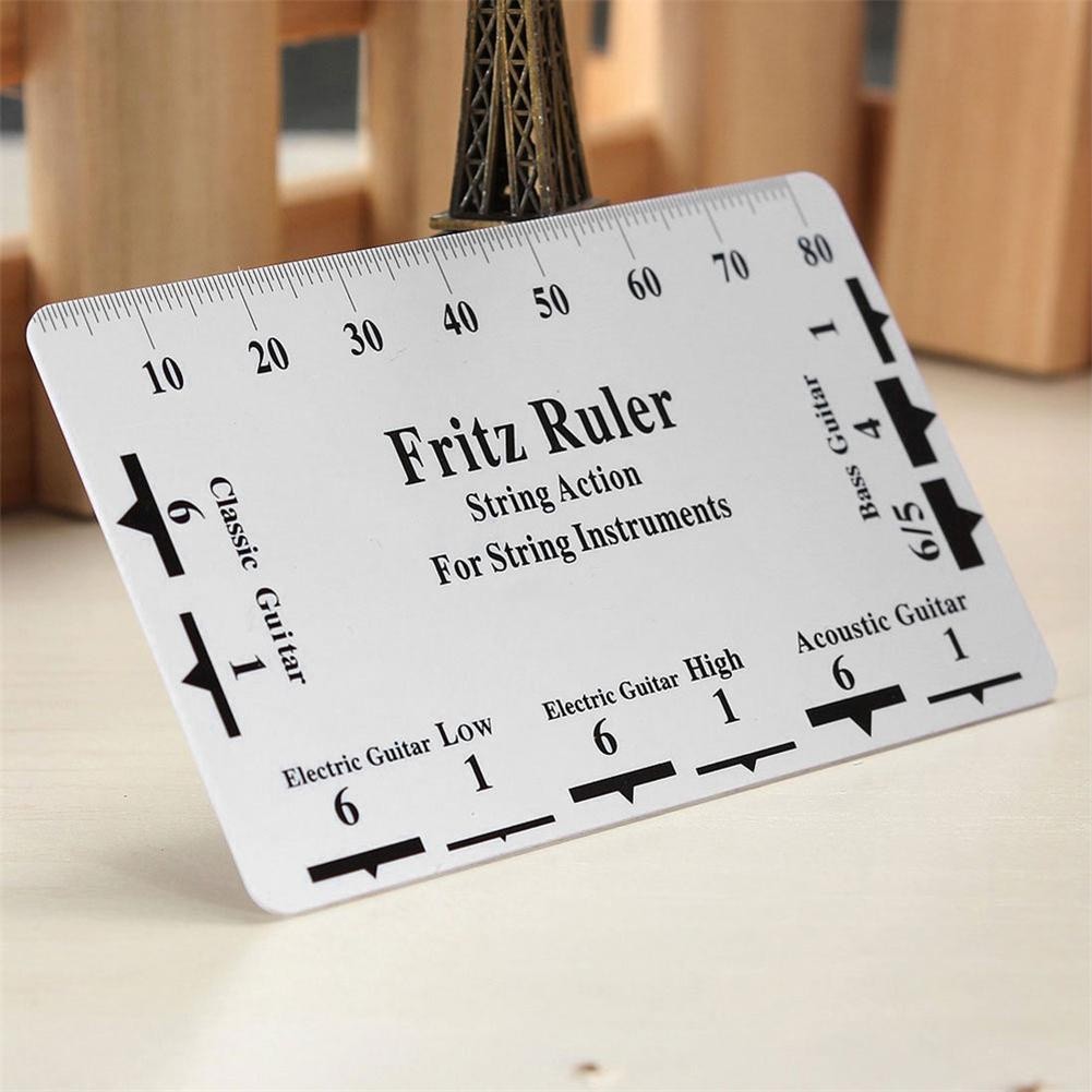 Fritz Guitar String Action Gauge String Pitch Ruler Card Luthier Tool