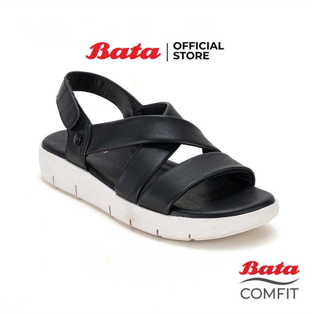Bata บาจา Comfit รองเท้าเพื่อสุขภาพรัดส้น พร้อมเทคโนโลยีเนเจอร์ฟิต สำหรับผู้หญิง รุ่น FRANCA สีเบจ 5018075 สีดำ 5016075
