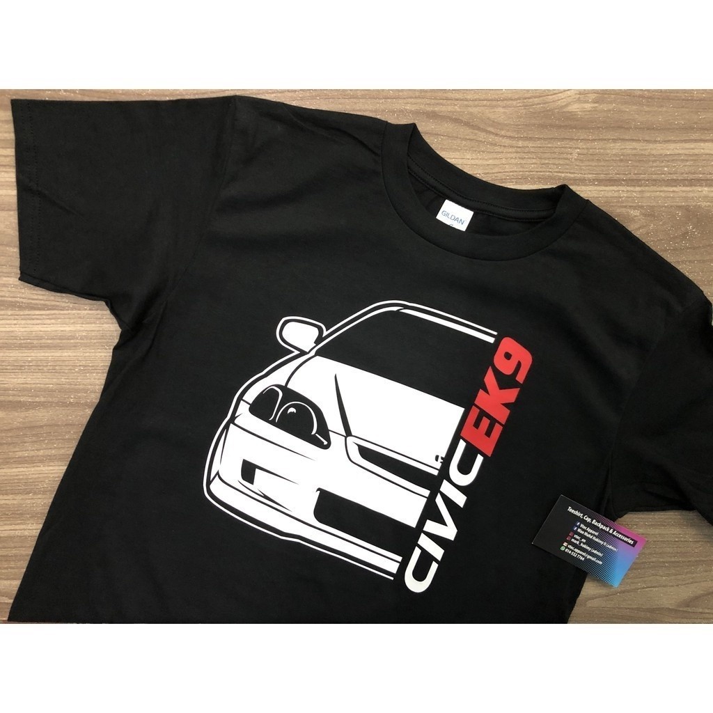 เสื้อยืด สีดํา สําหรับ Honda Civic EK EK9 TYPE R