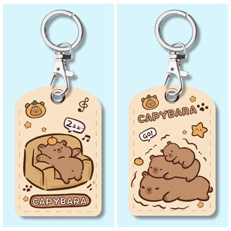 เคสกุญแจรีโมทรถยนต์ อีพ็อกซี่ หนัง PU ทรงสี่เหลี่ยมผืนผ้า ลายการ์ตูนน่ารัก ขนาดเล็ก สําหรับยานพาหนะไฟฟ้า NFC Card 5301