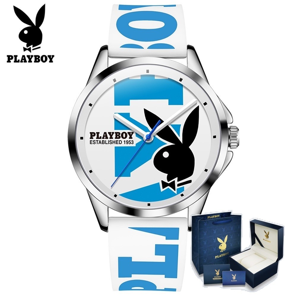 Playboy 🔥 3051🔥 นาฬิกาข้อมือควอทซ์ เรืองแสง กันน้ํา อเนกประสงค์ ระดับไฮเอนด์ แฟชั่นสําหรับผู้ชาย