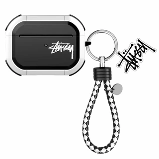 STUSSY เคสหูฟังหนังนิ่ม พร้อมสายคล้อง สําหรับ Airpods Pro 2nd Gen 1 2 Pro 3