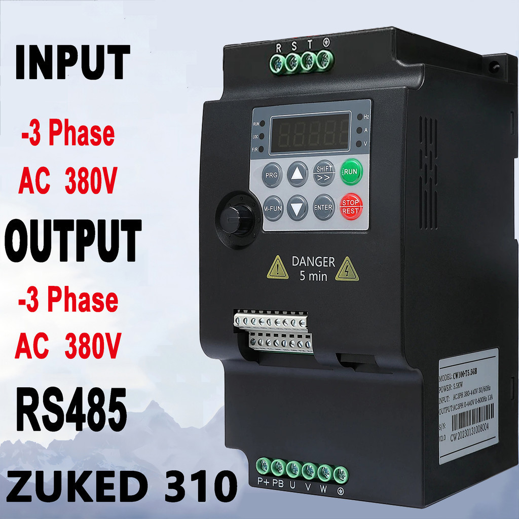 INPUT:3 เฟส AC 380V OUTPUT: 3 เฟส 380V MINI VFDMINI VFDอินเวอร์เตอร์ ตัวแปรความถี่