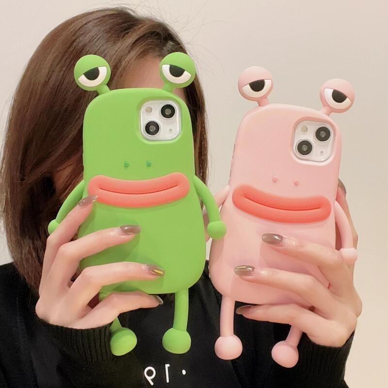 เคสโทรศัพท์มือถือแบบนิ่ม กันกระแทก ลายการ์ตูนกบตลก สําหรับ IPhone 1112 15roMax 13 14ProMax X XR XS Max 7 Plus 8 Plus 78