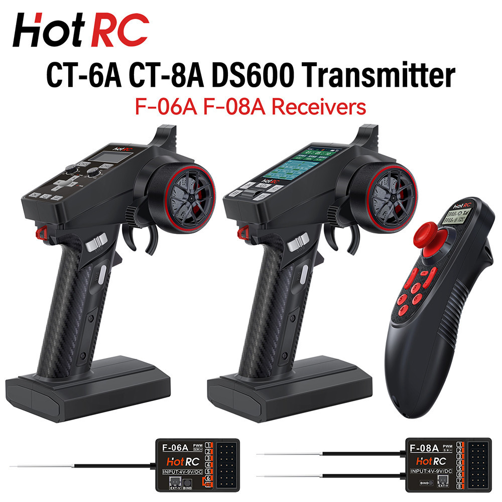 Hotrc เครื่องส่งสัญญาณ CT-6A CT-8A DS600 6CH 8CH 2.4GHz วิทยุระบบรีโมทคอนโทรล