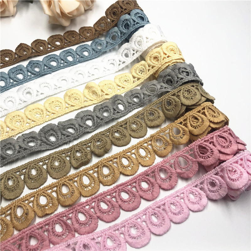 ผ้าไหมนม หยดน้ํา เย็บปักถักร้อย ขอบลูกไม้ กี่เพ้า ห่อด้วยลูกไม้ ตัดแต่ง ที่มีสีสัน คลื่น ลูกไม้ ผ้าม่าน ผ้าปูโต๊ะ DIY ผ้าชุดชั้นใน เสื้อผ้าผู้หญิง กว้าง 2.5 ซม.