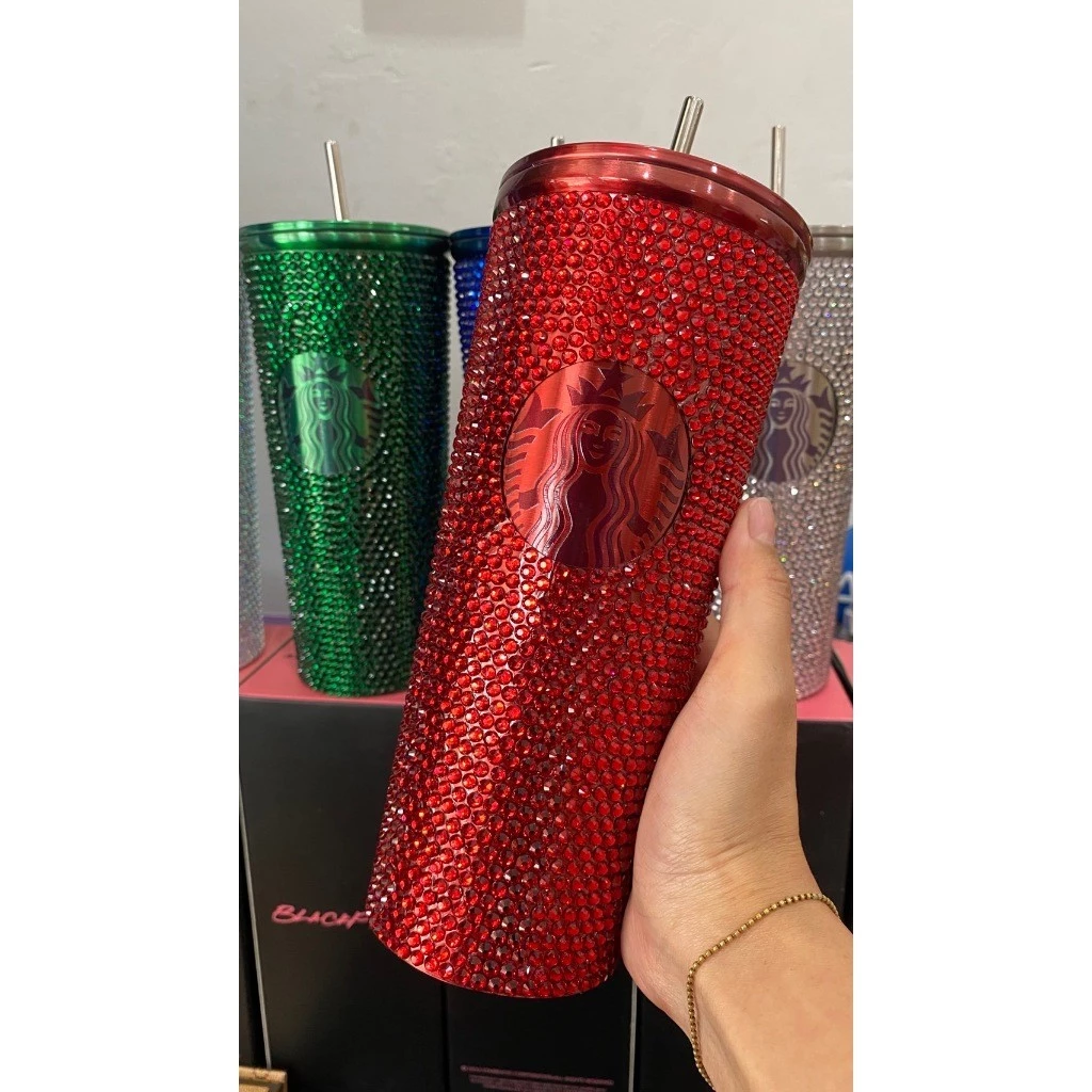 แก้วเก็บความเย็น [สินค้าถ่ายจากงานจริง] แก้ว Starbuck x Blackpink รุ่น Limited งานแต่งเพชรสวยมากกกก...  สแตนเลส 304 thumbnail 9