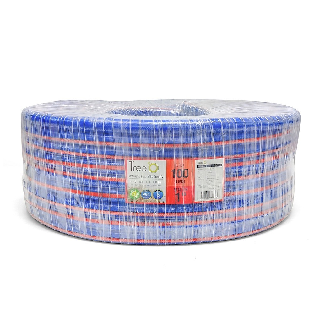 Lookpat_Mall Tree O สายยาง พีวีซี เสริมใยแก้ว รุ่น PFH25-100 ขนาด 1"x100M. ยอดขายอันดับหนึ่ง