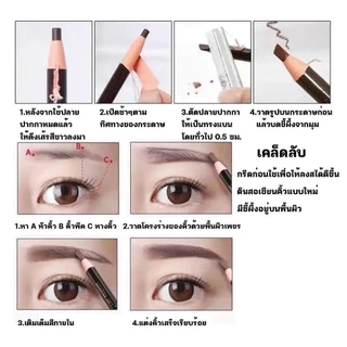 ดินสอเขียนคิ้ว เขียนคิ้วแบบเชือกดึง Cosmetic Art ดินสอเขียนคิ้วไม่ต้องเหลา เขียนง่ายติดทน เกรดA คิ้วเชือก เขียนคิ้วติดทน