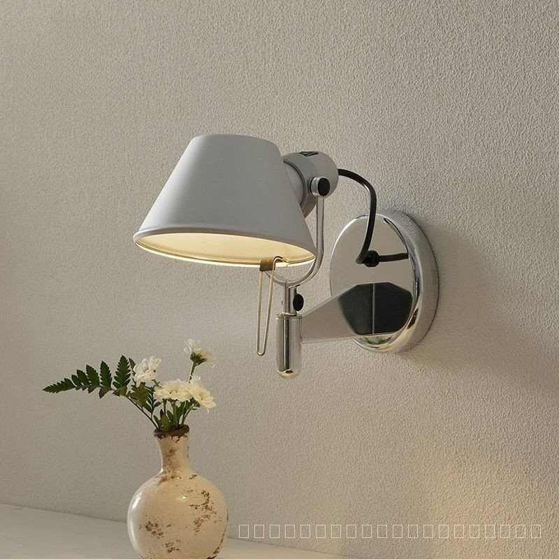 โคมไฟติดผนังอิตาลี Artemide Tolomeo ห้องนอนข้างเตียงโคมไฟแขนโยกปรับได้การศึกษาที่เรียบง่ายทันสมัย