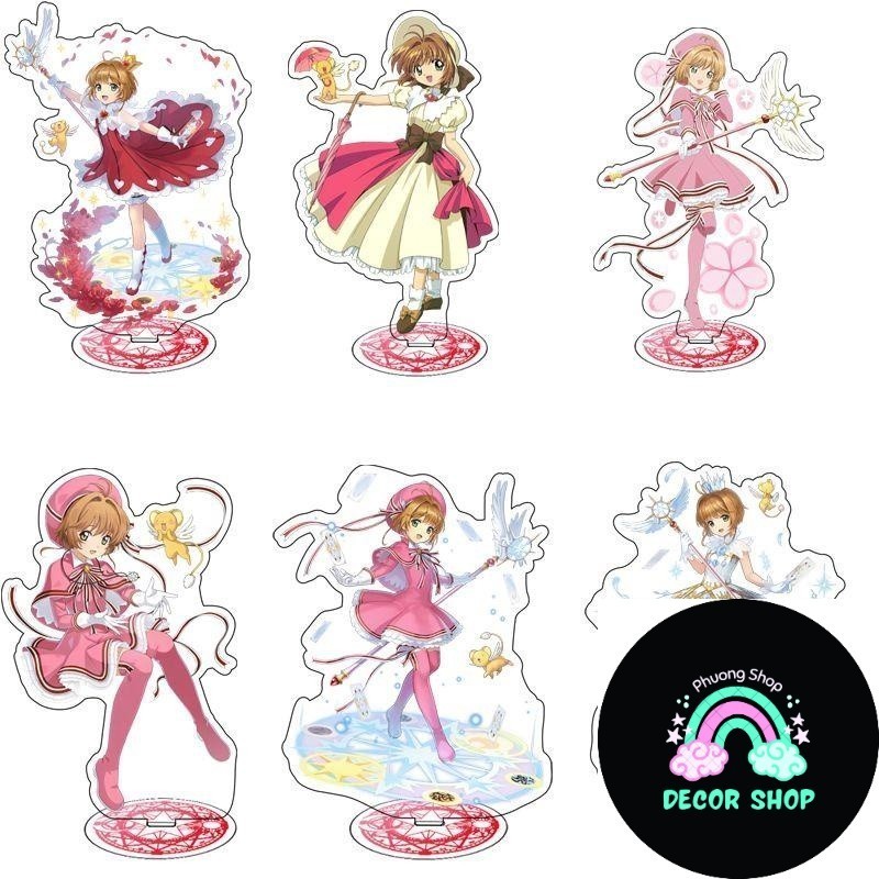 Sakura Kinomoto Ri Syaoran Tsukishiro Yukito Touya อะนิเมะการ์ด Captor อะคริลิคโปร่งใสขาตั้งสองด้าน