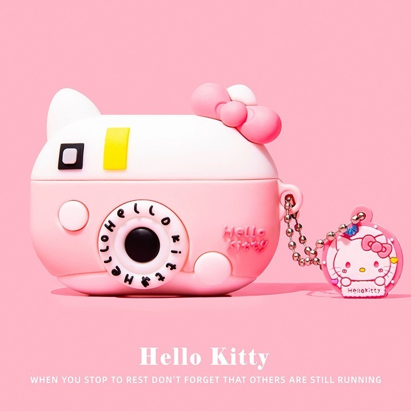 กล้อง Hello Kitty เคส Airpods น่ารัก Airpods Pro 2 เคส Airpods Gen3 เคสซิลิโคน Airpods Gen2 เคส Airp