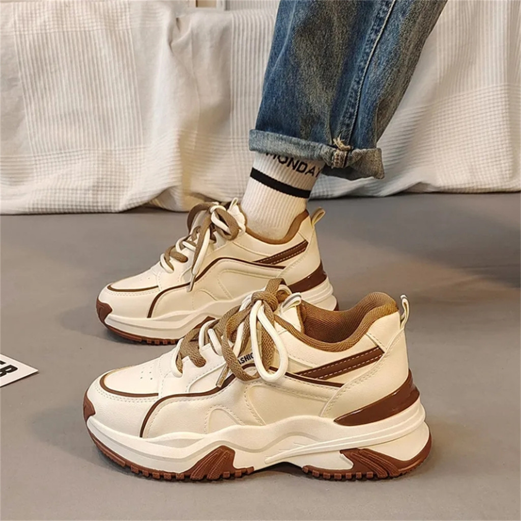 ส่งจากไทย ส่งเร็ว COOL SHOESรุ่นQ121 รองเท้าผ้าใบผู้หญิง รองเท้าวิ่งลำลอง รองเท้าArgan เสริมส้น5 ซม