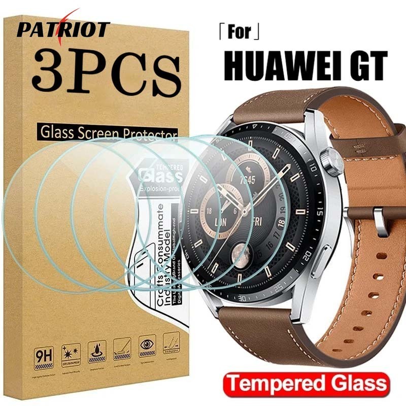 [PATRIO] ฟิล์มกระจกนิรภัยกันรอยหน้าจอ HD ใส กันรอยขีดข่วน สําหรับ Huawei Watch GT 2 46 มม. 3 ชิ้น