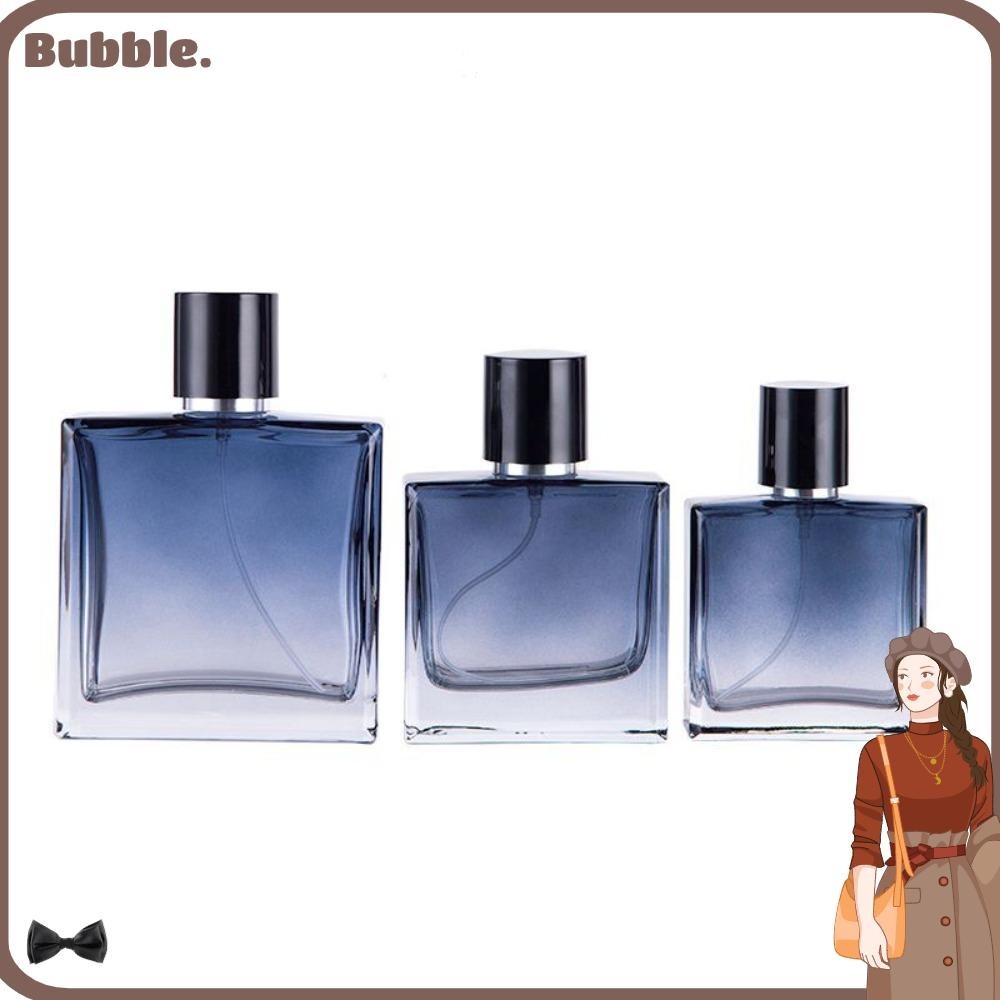 Bubble ขวดสเปรย์น้ําหอม ทรงสี่เหลี่ยม ขนาดใหญ่ 30 50 100 มล. ไล่โทนสี หลากสี สําหรับเดินทาง