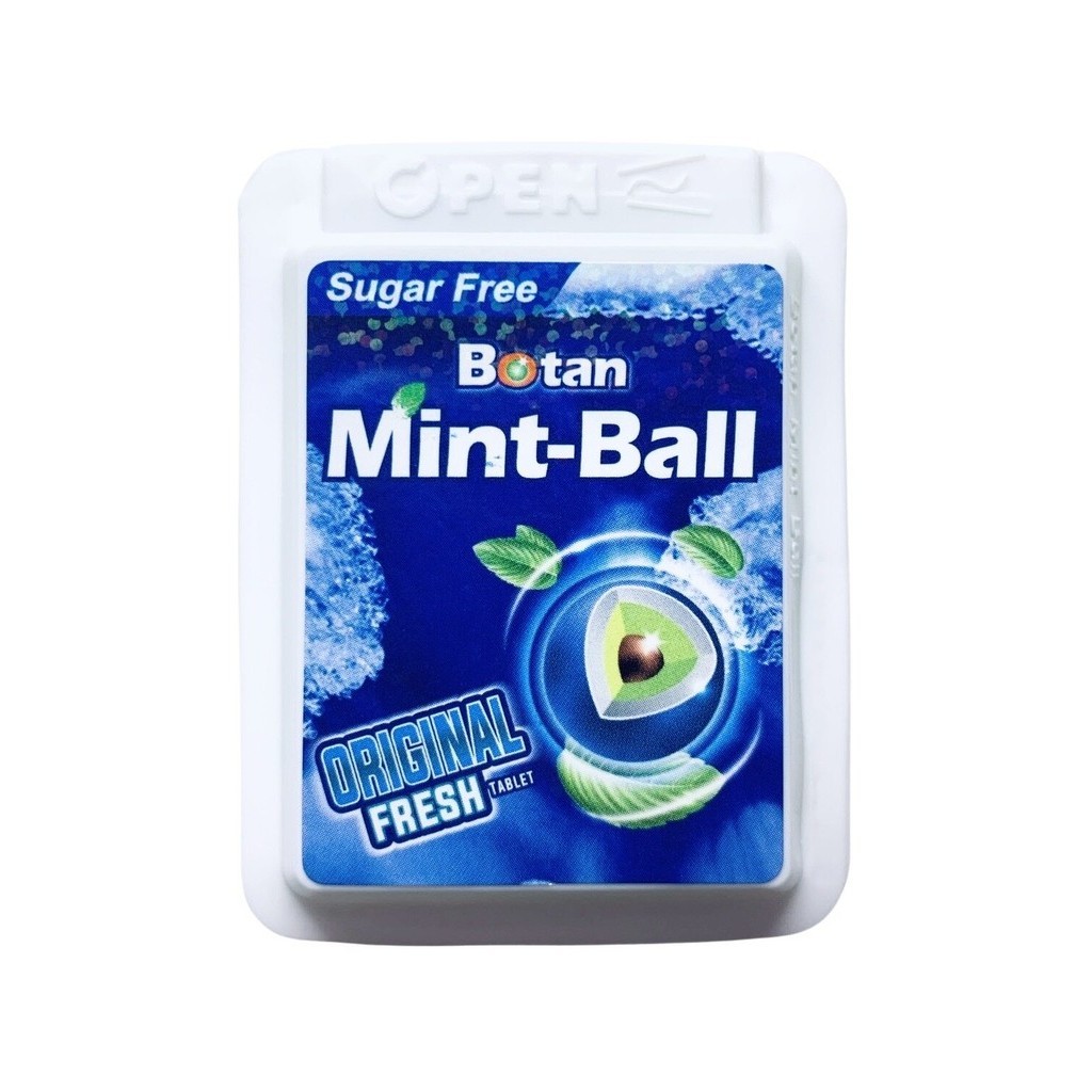 Botan Mint-Ball Original Fresh, Nano Ice, Mixed Berry Mint Sugar Free 20's โบตัน มิ้นท์บอล มี 3 รส ขนาด 4 g.(20 เม็ด)