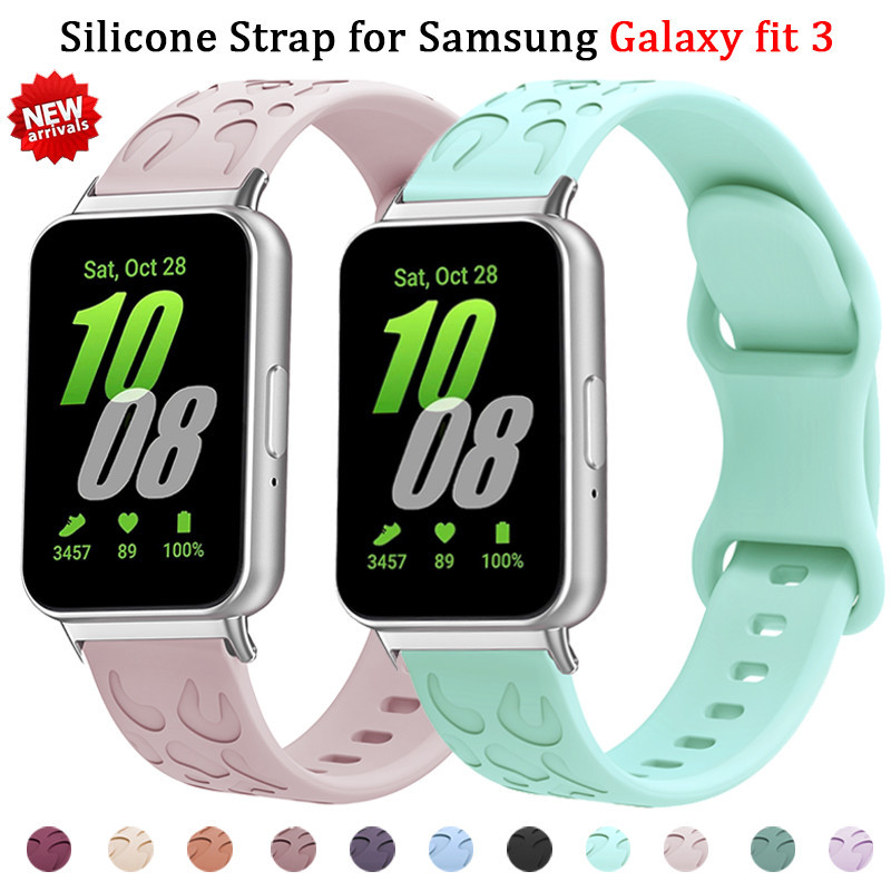 สายนาฬิกาข้อมือซิลิโคน ลายเสือดาว แบบเปลี่ยน สําหรับ Samsung galaxy fit 3 galaxy fit 3