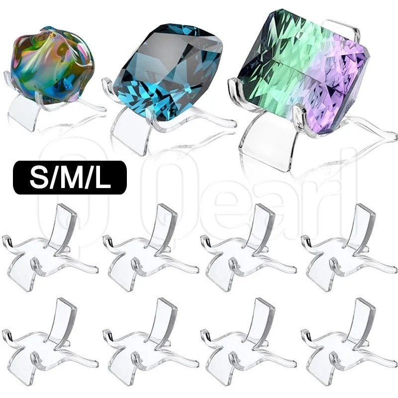 ขาตั้งอะคริลิค - ที่วางหินคริสตัลโมรา - ของสะสม - ชั้นวางรองรับแบบใส - ที่วางโทรศัพท์ขี้เกียจ - ที่จัดระเบียบโต๊ะที่บ้าน