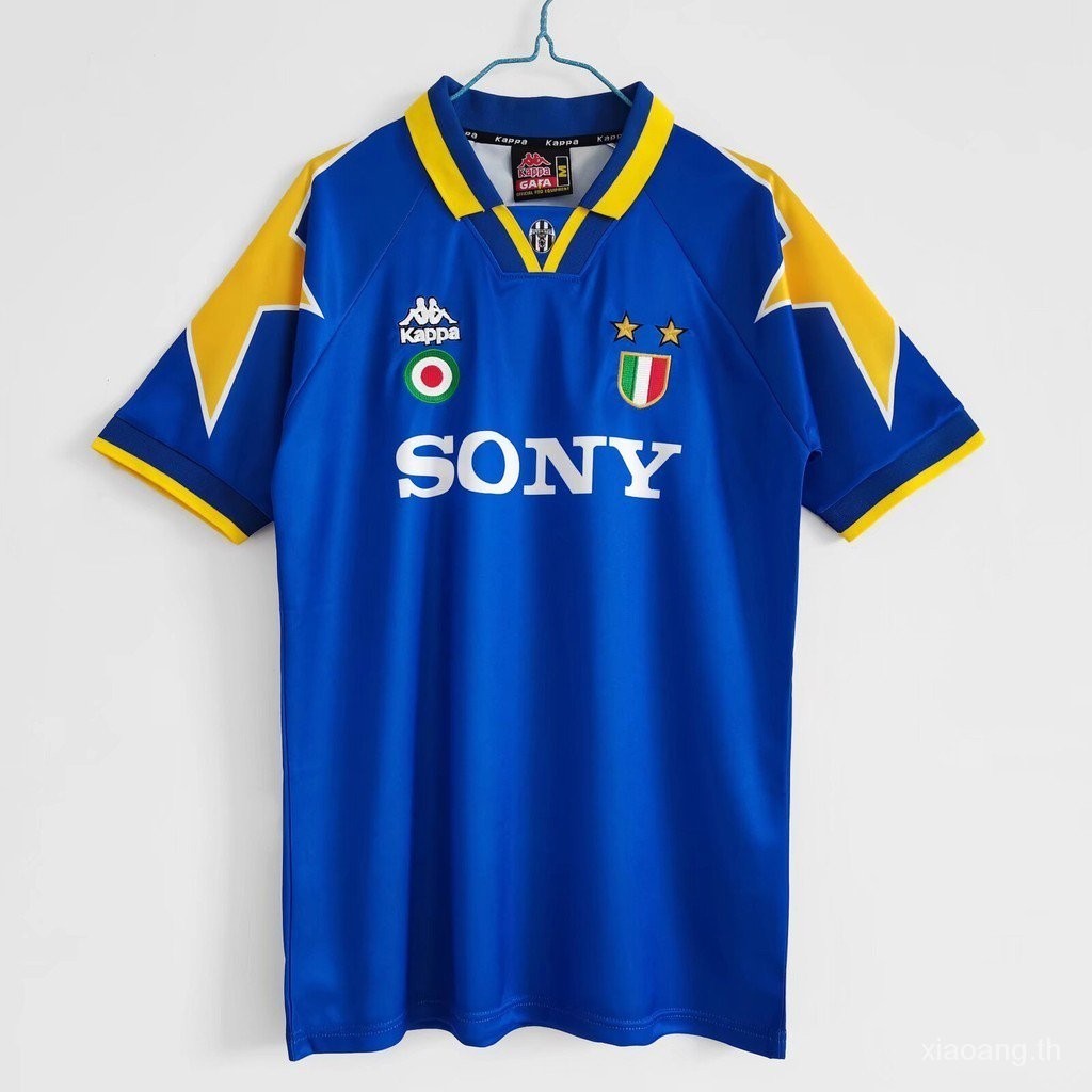 เสื้อกีฬาแขนสั้น ลายทีมชาติฟุตบอล Juventus 1995-96 AAA คุณภาพสูง สไตล์เรโทร * YK61