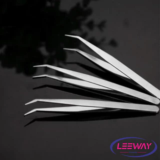 LW คีบหนีบสแตนเลส คีมหนีบอเนกประสงค์ มี 2 แบบ ปากคีบงอ ปากคีบแหลม Stainless steel tweezers