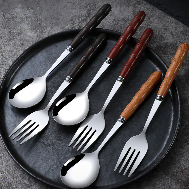 ช้อน+ส้อม ช้อนส้อมสแตนเลส ชุด 2 ชิ้น ช้อนส้อมผลไม้ ช้อนตักแตงโม ช้อนซุปผู้ใหญ่ ช้อนทานอาหาร ส้อมบะหมี่รับประทานอาหาร