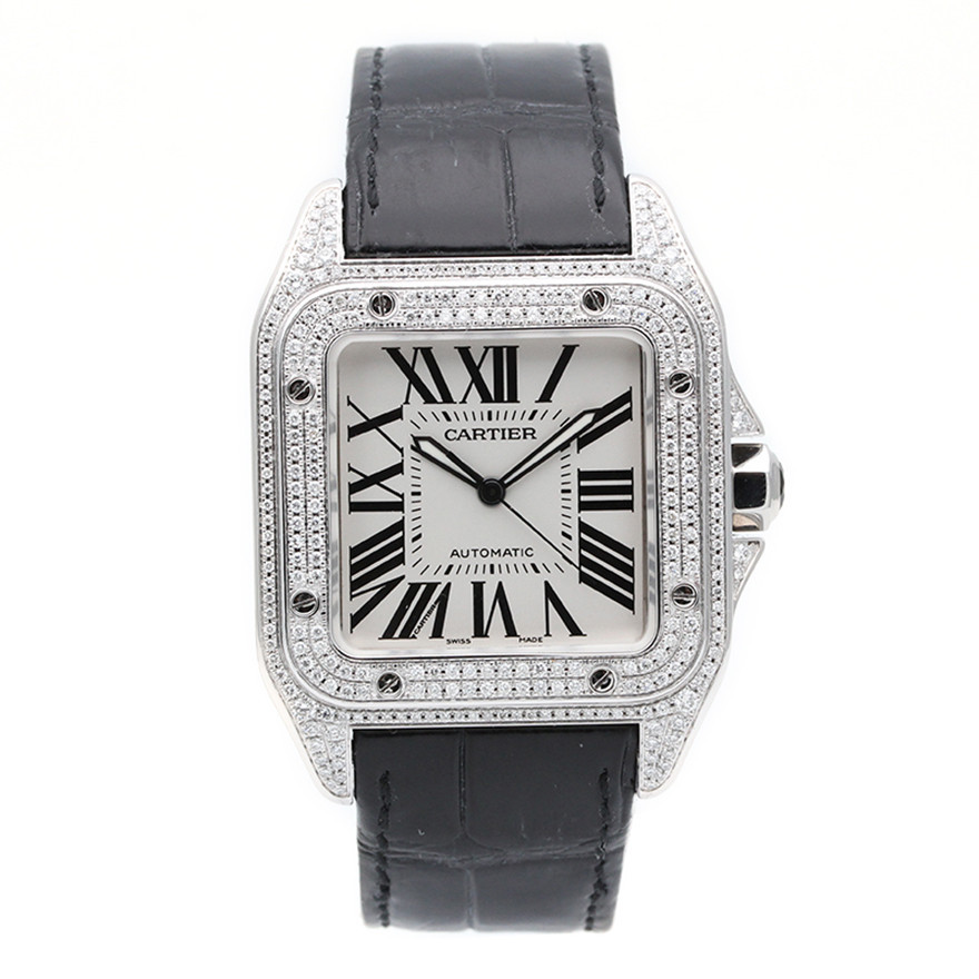 Cartier 53000 Cartier Santos นาฬิกาข้อมืออัตโนมัติ ขนาดใหญ่ สําหรับผู้ชาย