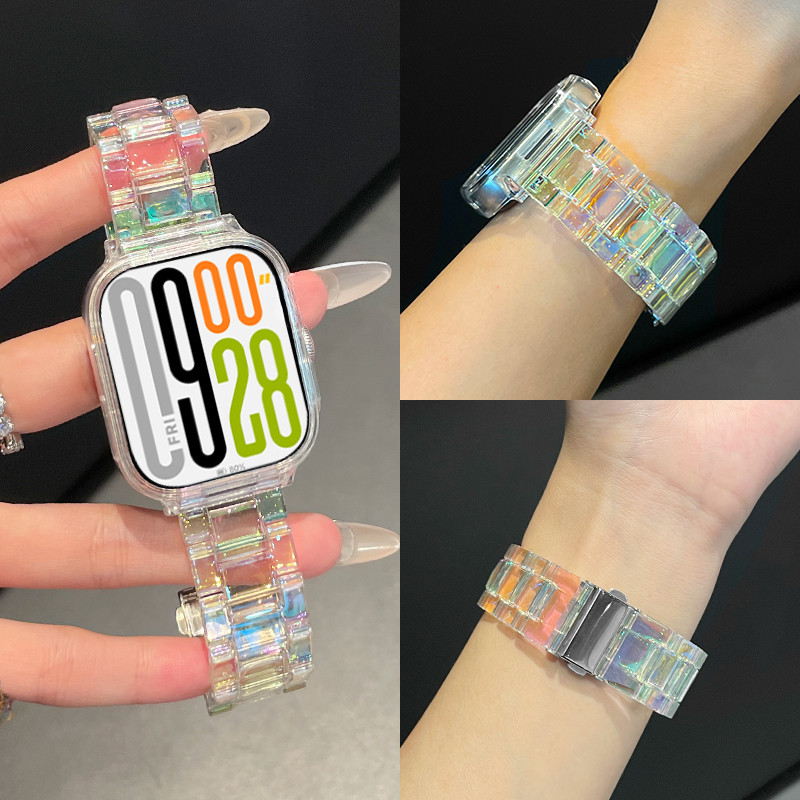 ใหม่เลเซอร์สายโปร่งใสสําหรับ Xiaomi Redmi Watch 5 สร้อยข้อมือนาฬิกาสมาร์ทเปลี่ยน Redmi Watch 4 สายรัดข้อมืออุปกรณ์เสริม