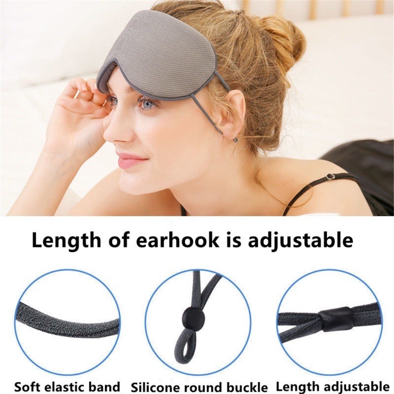 Travel Eye Cover สองด้าน Warm Cool Sleep Eye Mask 3D Contoured Sleeping Blindfold นุ่มสบายนม Silk Eyeshade