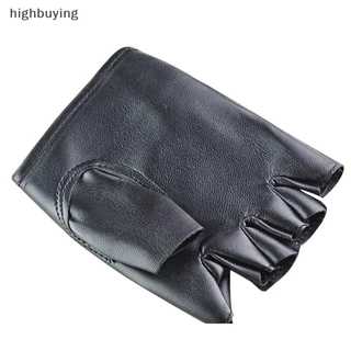 [ซื้อสูง] หนังสีดําขับรถรถจักรยานยนต์ นักขี่จักรยาน ถุงมือไร้นิ้วผู้ชายผู้หญิงถุงมือหุ้นใหม่