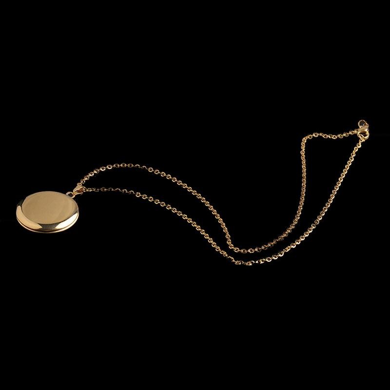 Sgl สร้อยคอล็อกเก็ตภาพสแตนเลส 3 สีเปิดรอบจี้สร้อยคอ SGL