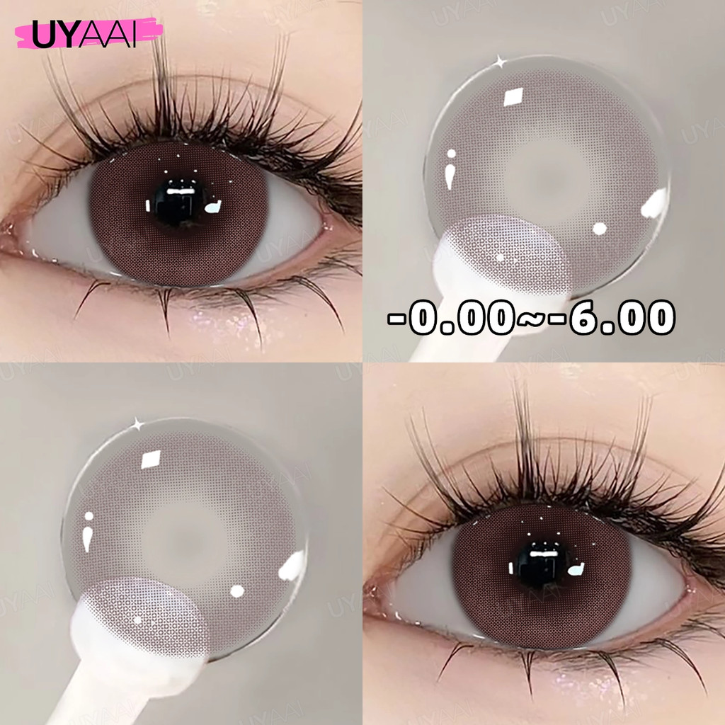 คอนแทคเลนส์ [0.00~-6.00] คอนแทคเลนส์สี UYAAI x FRESHLADY Blissful Hues series 14.5 มม. สีน้ําเงิน สีชมพู รายเดือน