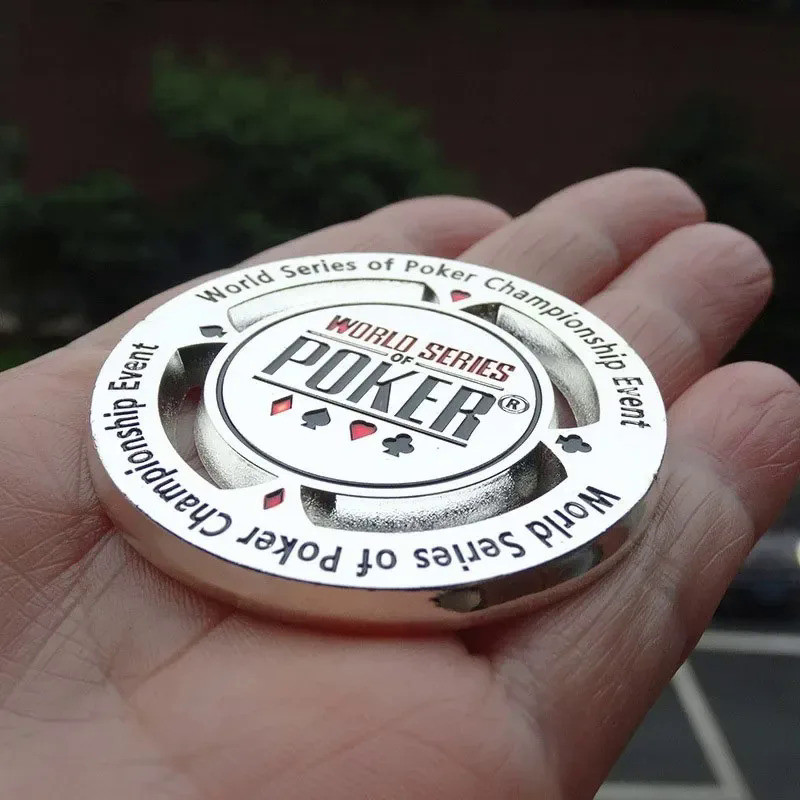 1Pcs Texas Hold'em Chips Metal Poker Coins Casino Souvenirs Collection Gifts Entertainment Accessori
