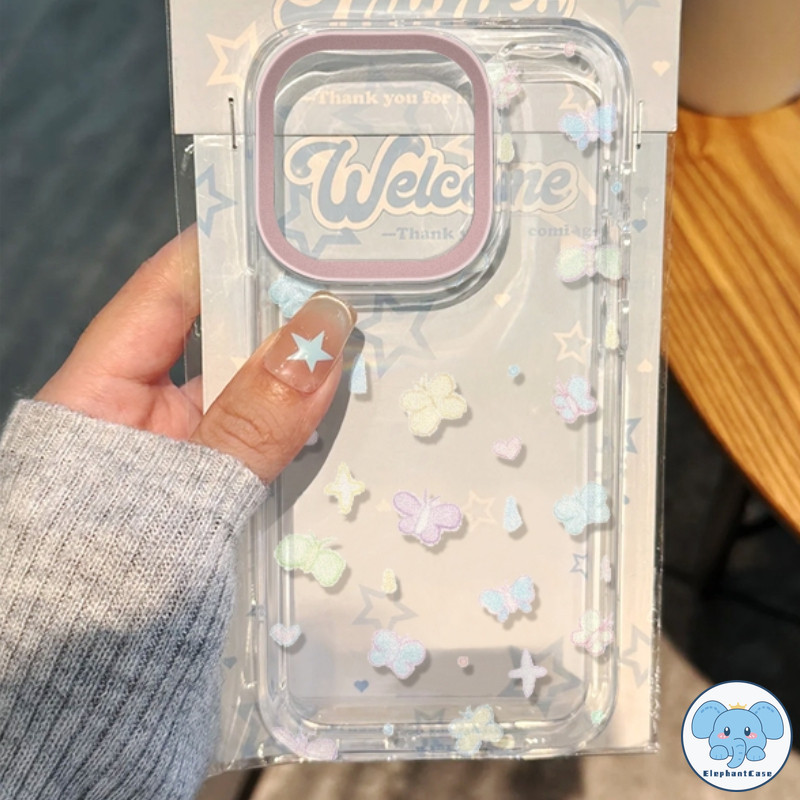 สร้อยข้อมือดอกไม้ดาวผีเสื้อน่ารัก เคส IPhone 11 15 7Plus 13 12 16 14 Pro Max 8Plus XS X XR Max 7 8 Plus SE 2020 ปิดบัง