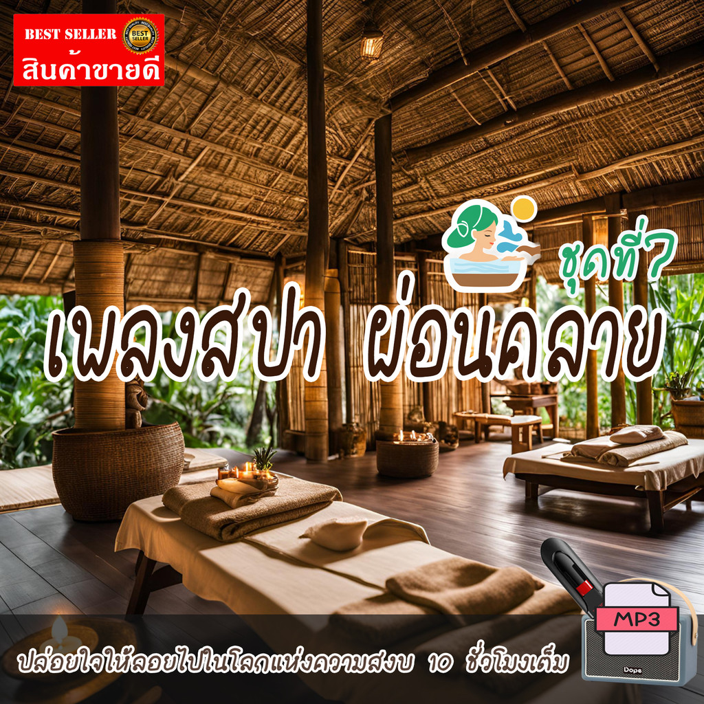 เพลงสปา mp3 (ชุดที่ 7) SPA Music สำหรับร้านนวด เพลงร้านสปา ผ่อนคลาย บำบัดจิตใจคลายเครียด แฟลชไดร์ฟ USB