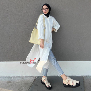 Marsya Tunik Rayon Polos Kemeja Tunik Wanita Polos LD 115 by HAIDAR ID