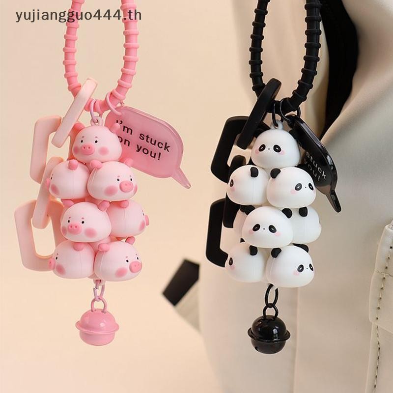 # Yuyu # หมูน่ารักการ์ตูนสร้างสรรค์พวงกุญแจกระเป๋านักเรียนจี้คู่ของขวัญเล็กๆ .