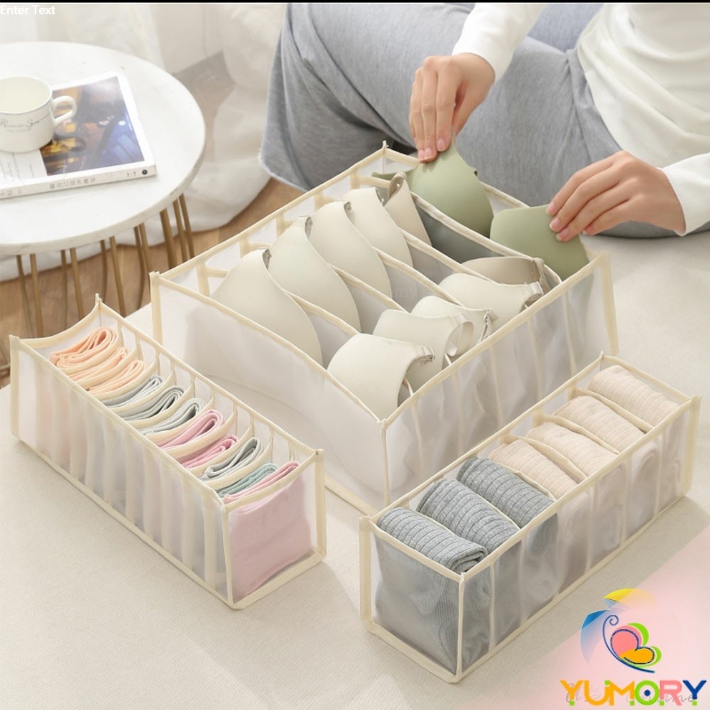 Yumory  ที่เก็บชุดชั้นใน​กางเกงใน​ ที่เก็บชุดชั้นใน  ช่องจัดระเบียบของเอนกประสงค์ Underwear stor