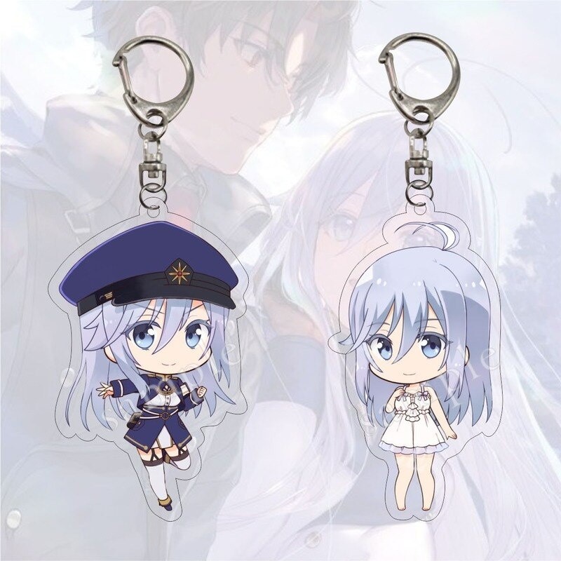 86- Eighty Six อะนิเมะ Vladilena Milize Shinel Nozen chibi พวงกุญแจอะคริลิคสําหรับจอแสดงผลตกแต่ง