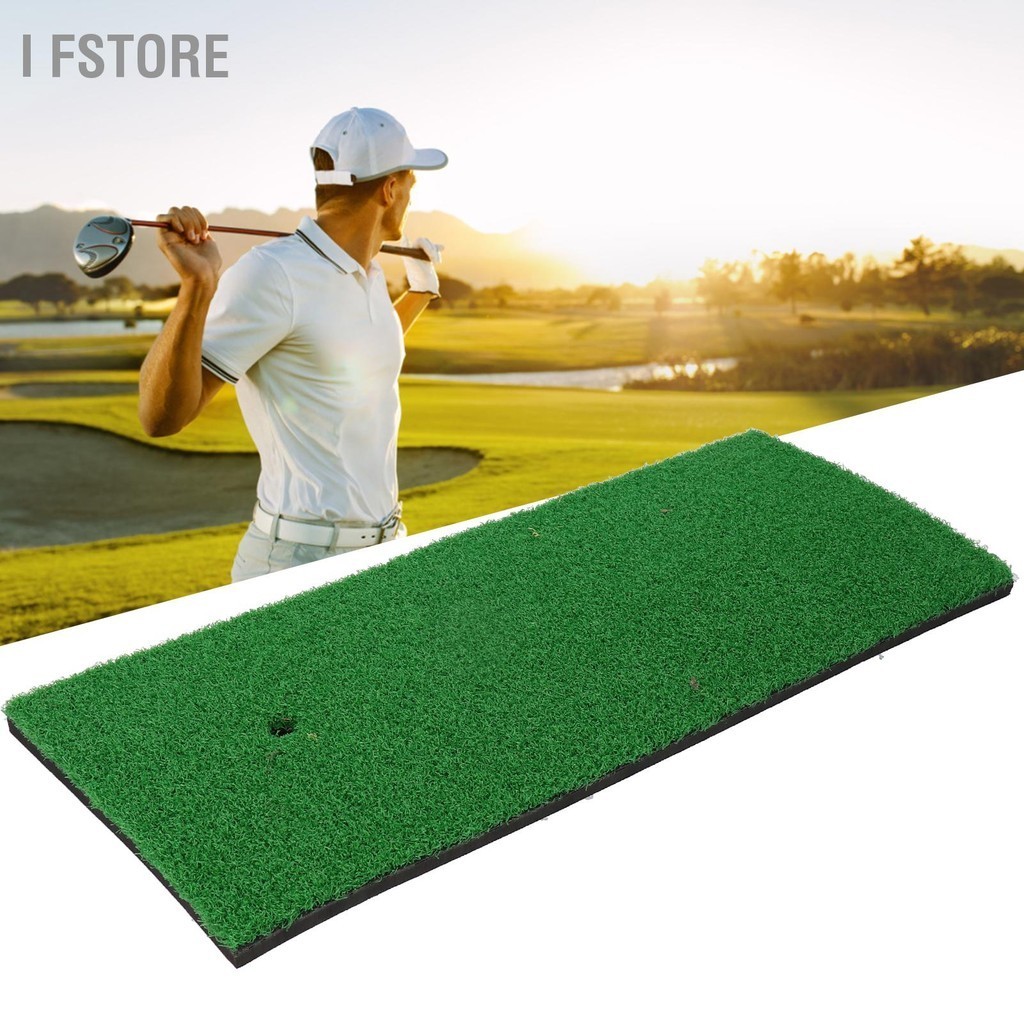 I Fstore 20*50 ซม.Golf Swing เสื่อฝึกซ้อมกอล์ฟในร่มตีเสื่อ PP สนามหญ้าเทียมหญ้า SBR Pad
